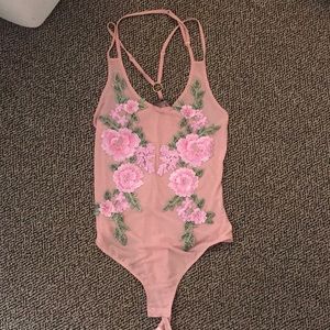 Pink Rose body suit